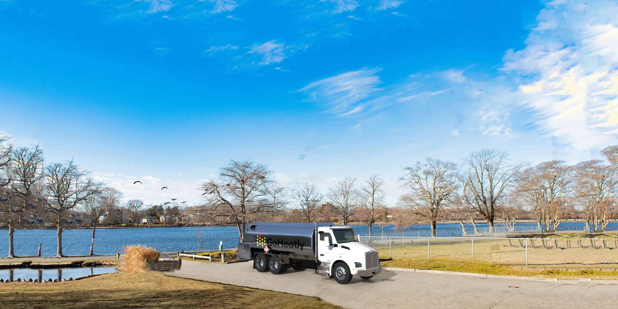 Photo of a truck delivering heating oil